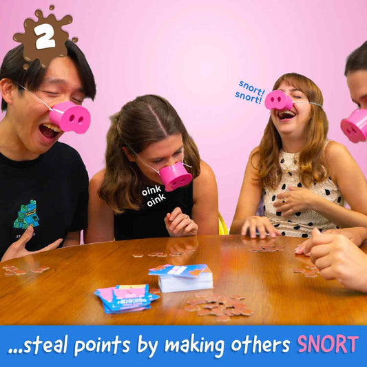 Funny Pig Snout Party Game – Hilarious Family Card Game for Kids & Adults