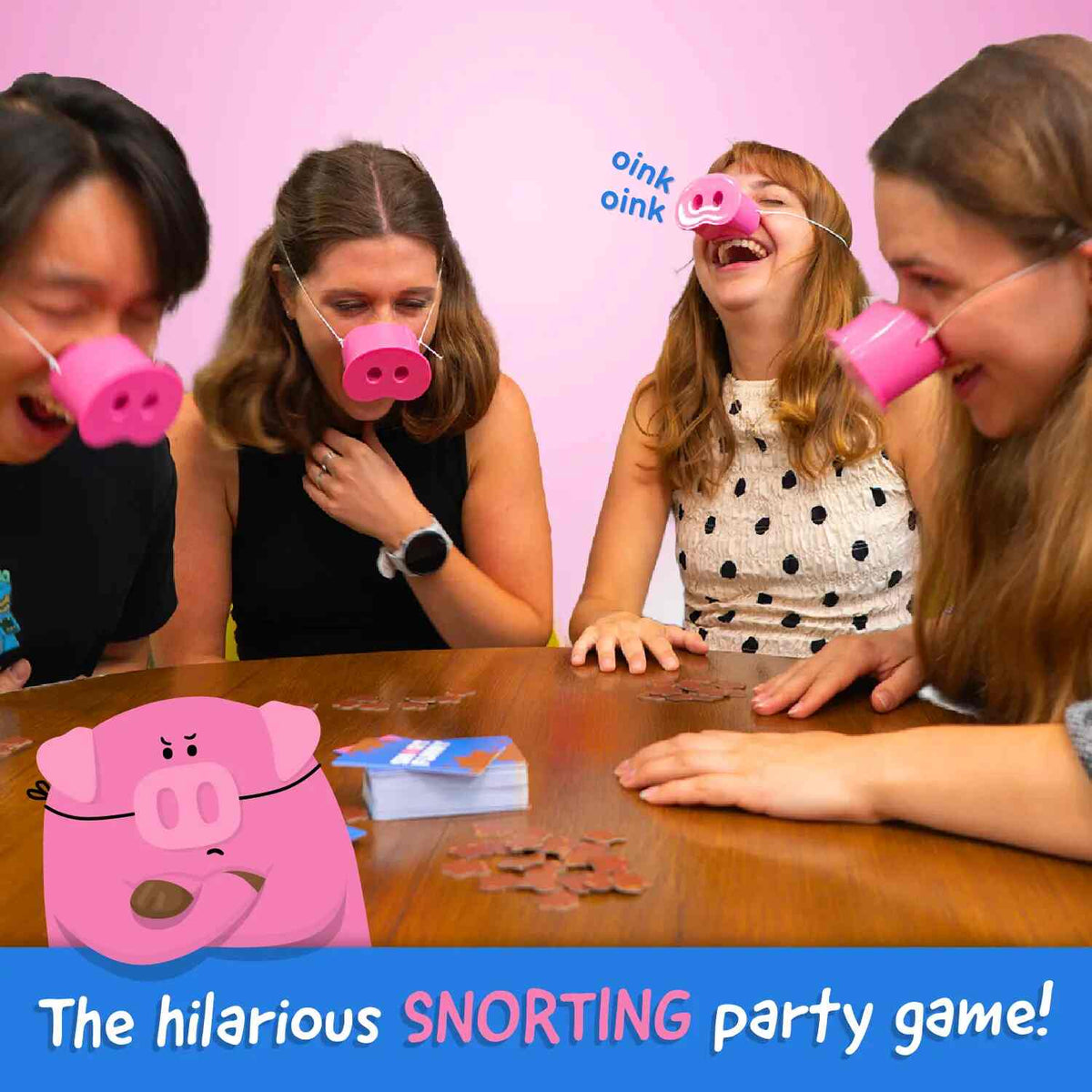 Funny Pig Snout Party Game – Hilarious Family Card Game for Kids & Adults