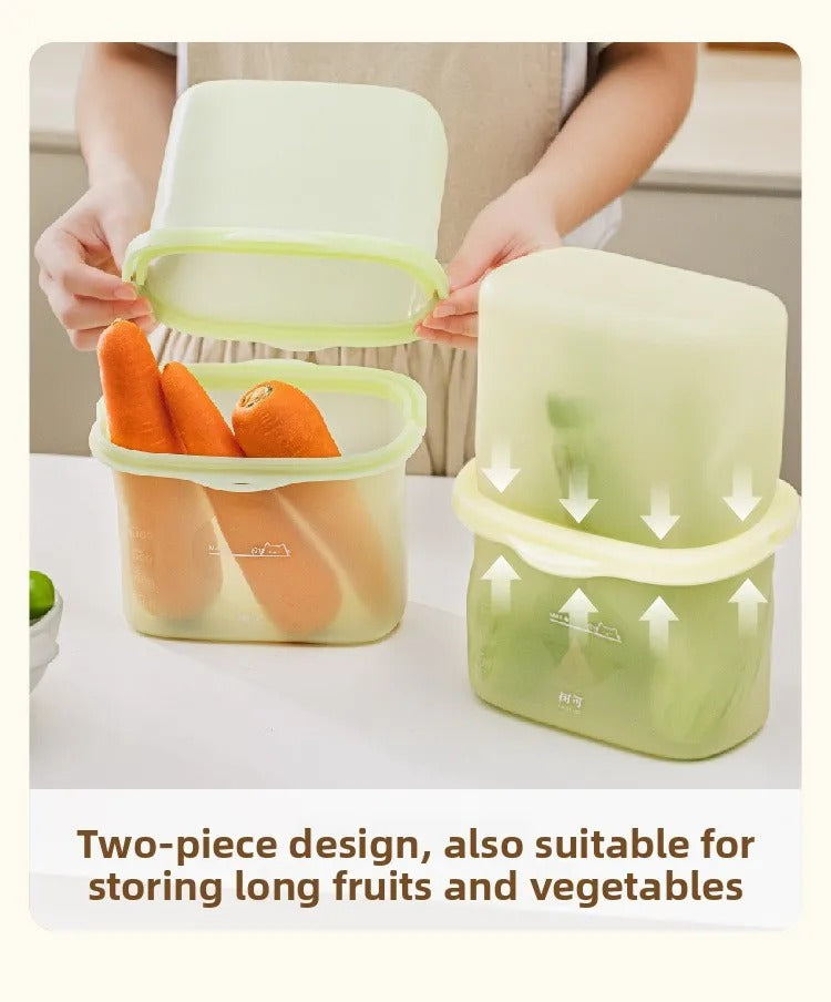 Stand-Up Resealable Food Storage Bags – Reusable Leakproof Fresh-Keeping Bags for Kitchen Organization