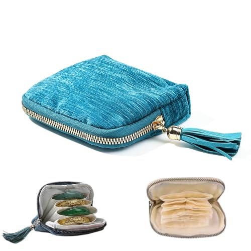 Portable Jewelry Travel Organizer Bag – Zippered Case with 6 Compartments