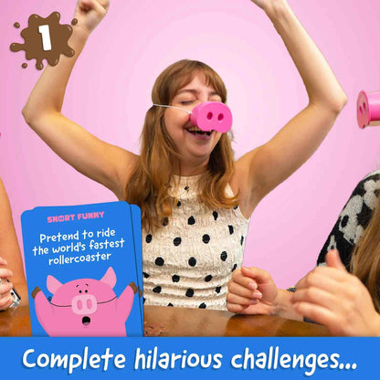Funny Pig Snout Party Game – Hilarious Family Card Game for Kids & Adults