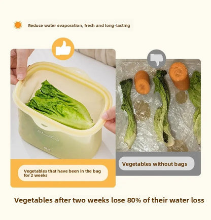 Stand-Up Resealable Food Storage Bags – Reusable Leakproof Fresh-Keeping Bags for Kitchen Organization