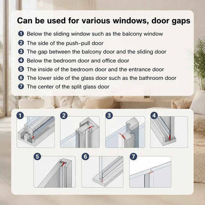 Door Window Draft Seal Tape, Weather Stripping Insulation Strip