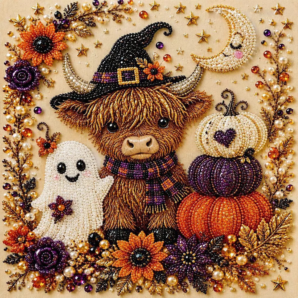 👻 Halloween Pearl Art DIY Kit – Turn Tiny Pearls into Spooky-Cute Magic✨