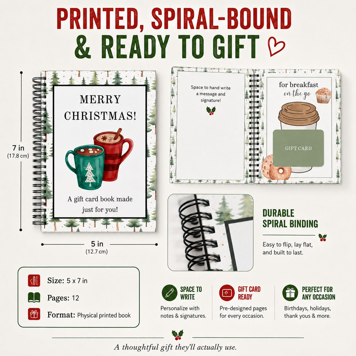🎄 Christmas Gift Card Book – 12 Days of Holiday Surprises