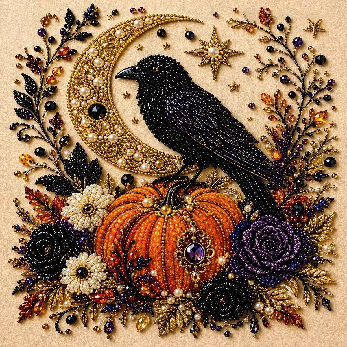 👻 Halloween Pearl Art DIY Kit – Turn Tiny Pearls into Spooky-Cute Magic✨