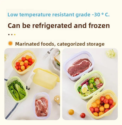 Stand-Up Resealable Food Storage Bags – Reusable Leakproof Fresh-Keeping Bags for Kitchen Organization
