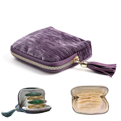 Portable Jewelry Travel Organizer Bag – Zippered Case with 6 Compartments