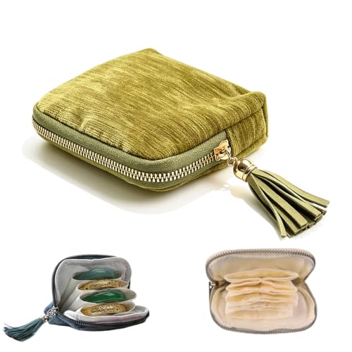 Portable Jewelry Travel Organizer Bag – Zippered Case with 6 Compartments