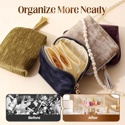 Portable Jewelry Travel Organizer Bag – Zippered Case with 6 Compartments